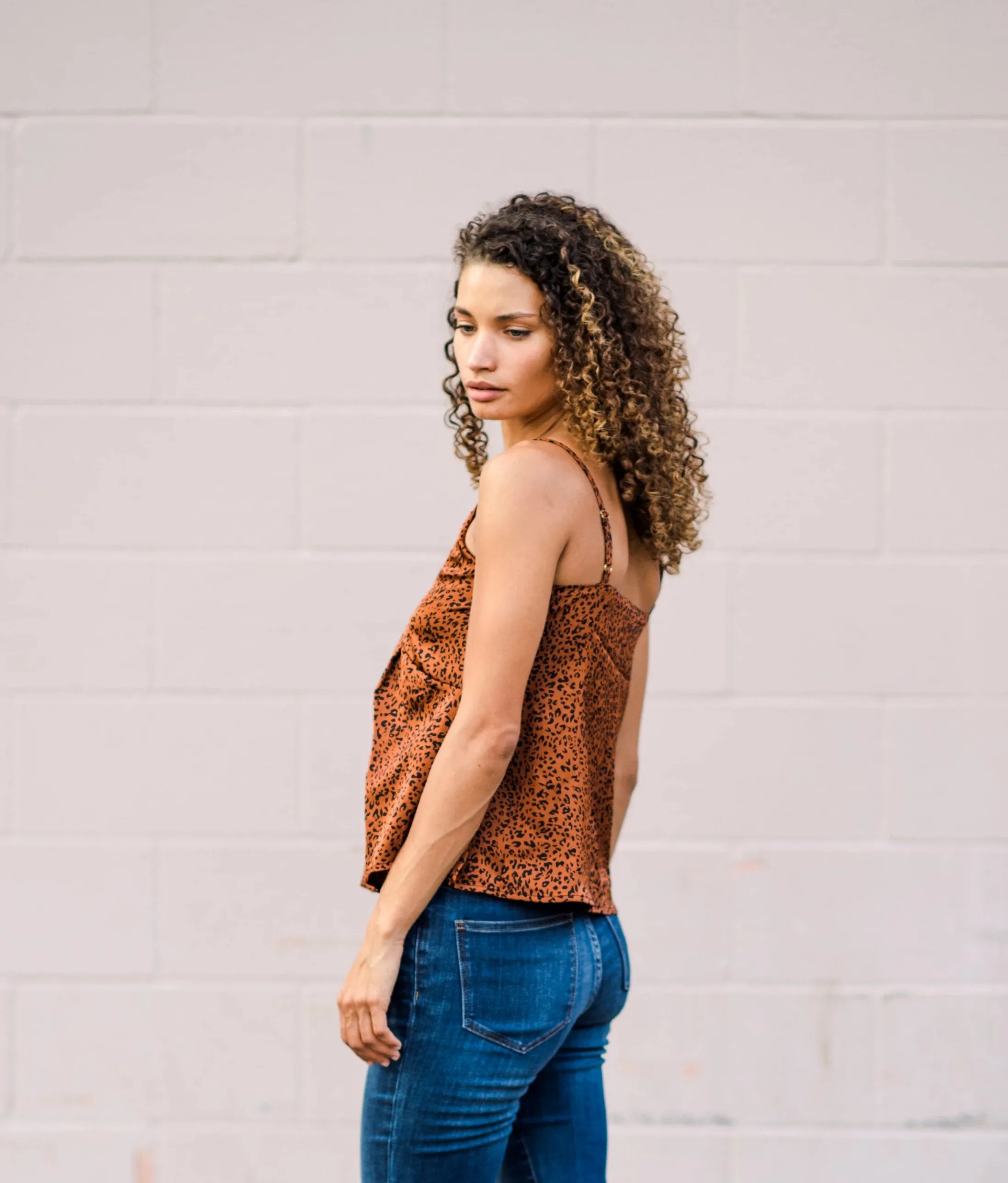 Bishop & Young Satin Leopard Cami