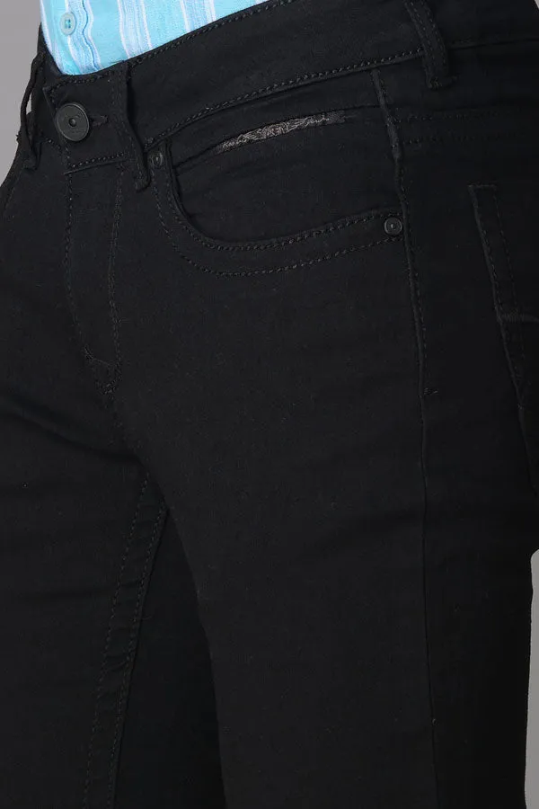 Black 5 Pocket Slim Fit Low Rise Boot Leg Jeans