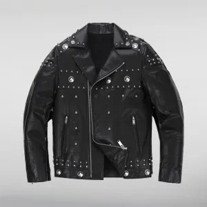 Black Rivet Leather Moto Jacket