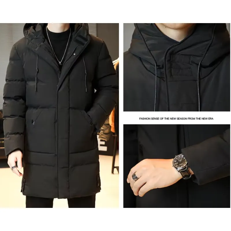 Branvil - Puffer Jacket Heren Lang met Capuchon, Dikke Isolatie, Winddicht & Warm
