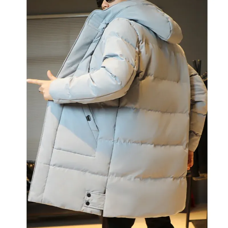 Branvil - Puffer Jacket Heren Lang met Capuchon, Dikke Isolatie, Winddicht & Warm
