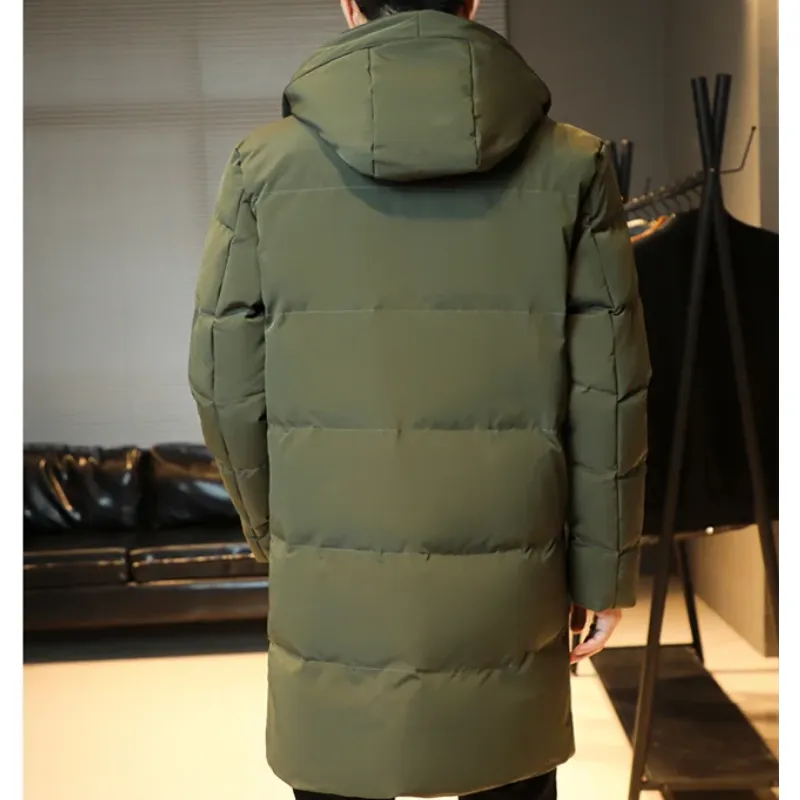 Branvil - Puffer Jacket Heren Lang met Capuchon, Dikke Isolatie, Winddicht & Warm