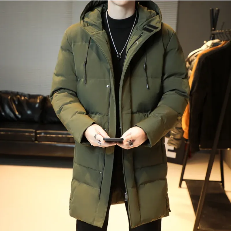 Branvil - Puffer Jacket Heren Lang met Capuchon, Dikke Isolatie, Winddicht & Warm