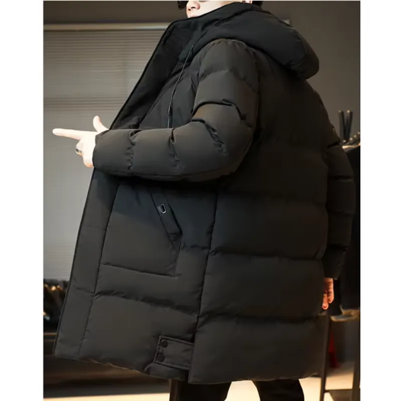 Branvil - Puffer Jacket Heren Lang met Capuchon, Dikke Isolatie, Winddicht & Warm