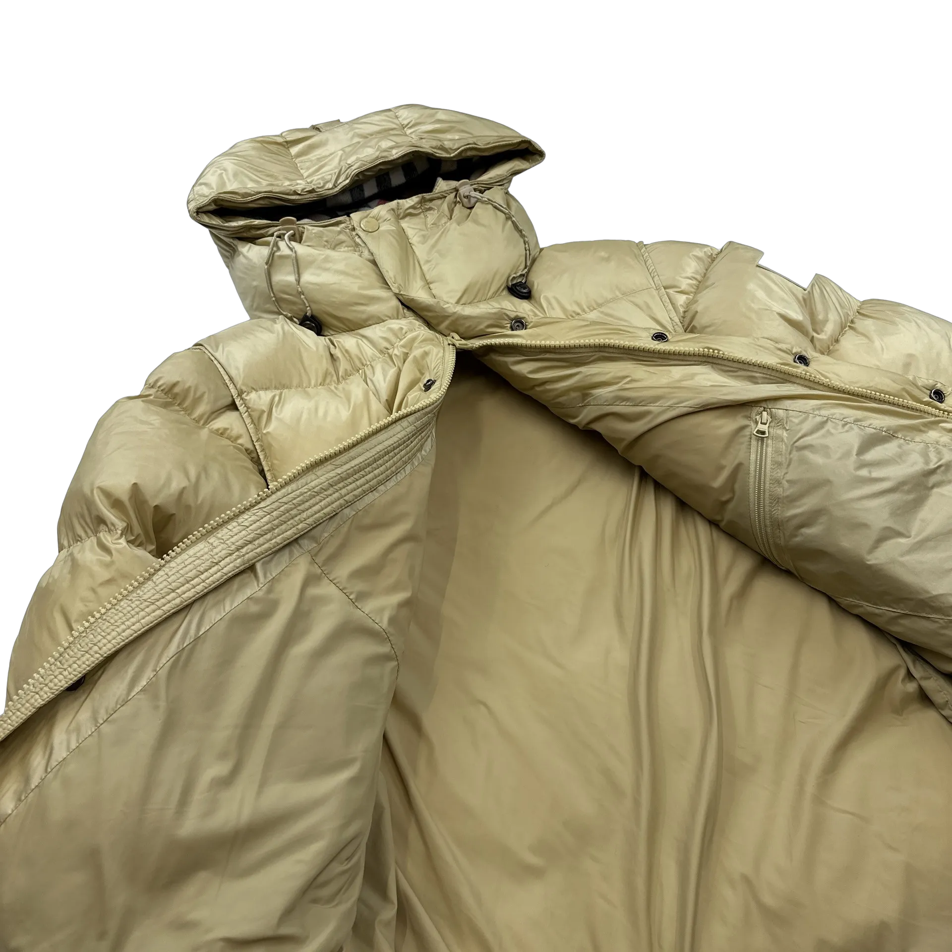 Burberry Honey Down Filled Spellout 2 In 1 Puffer Jacket - XXL