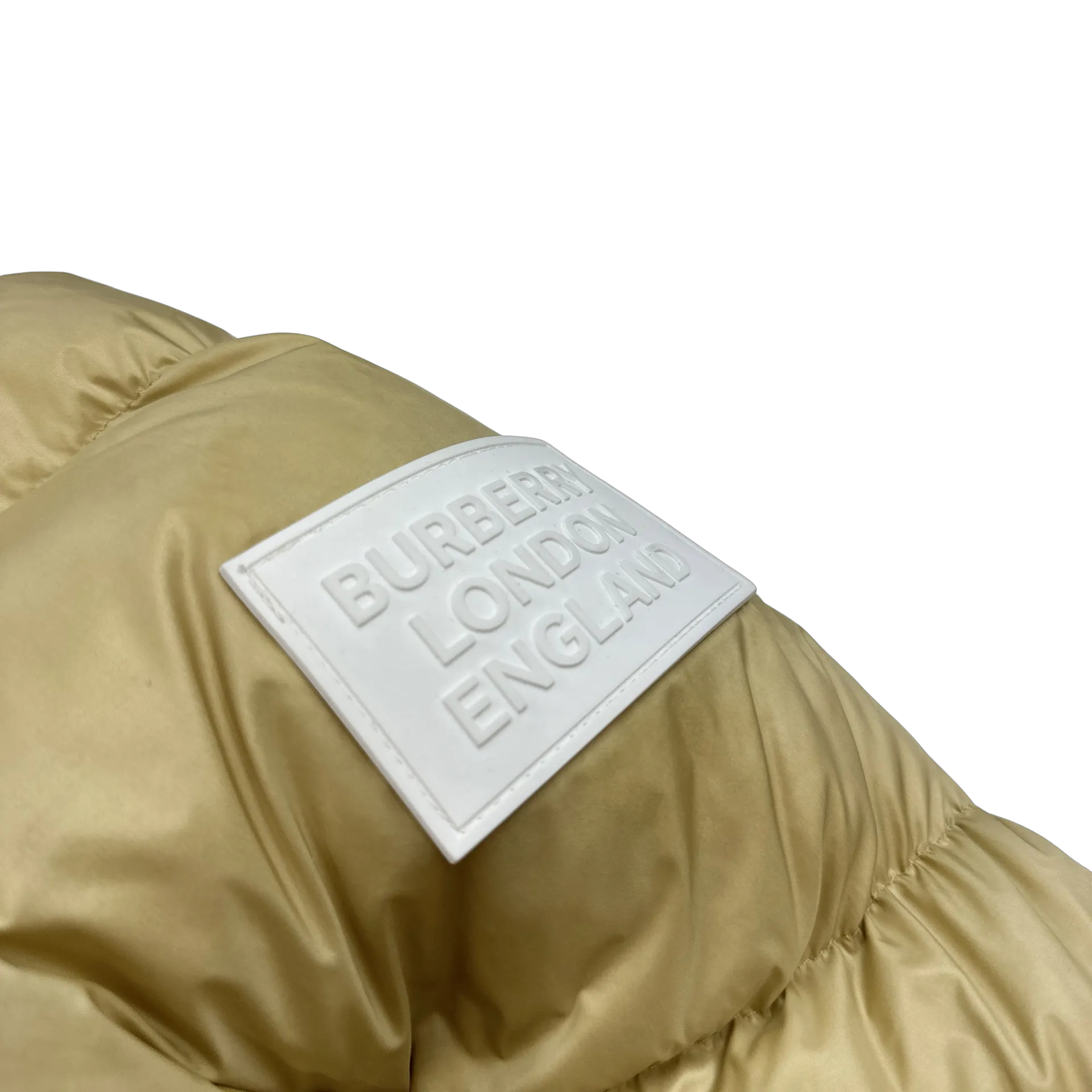 Burberry Honey Down Filled Spellout 2 In 1 Puffer Jacket - XXL