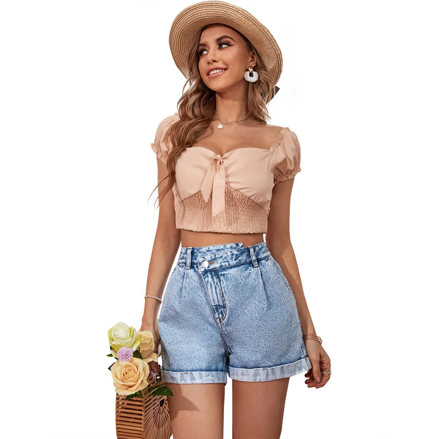 Casual Fashion Sexy Straight Denim Shorts