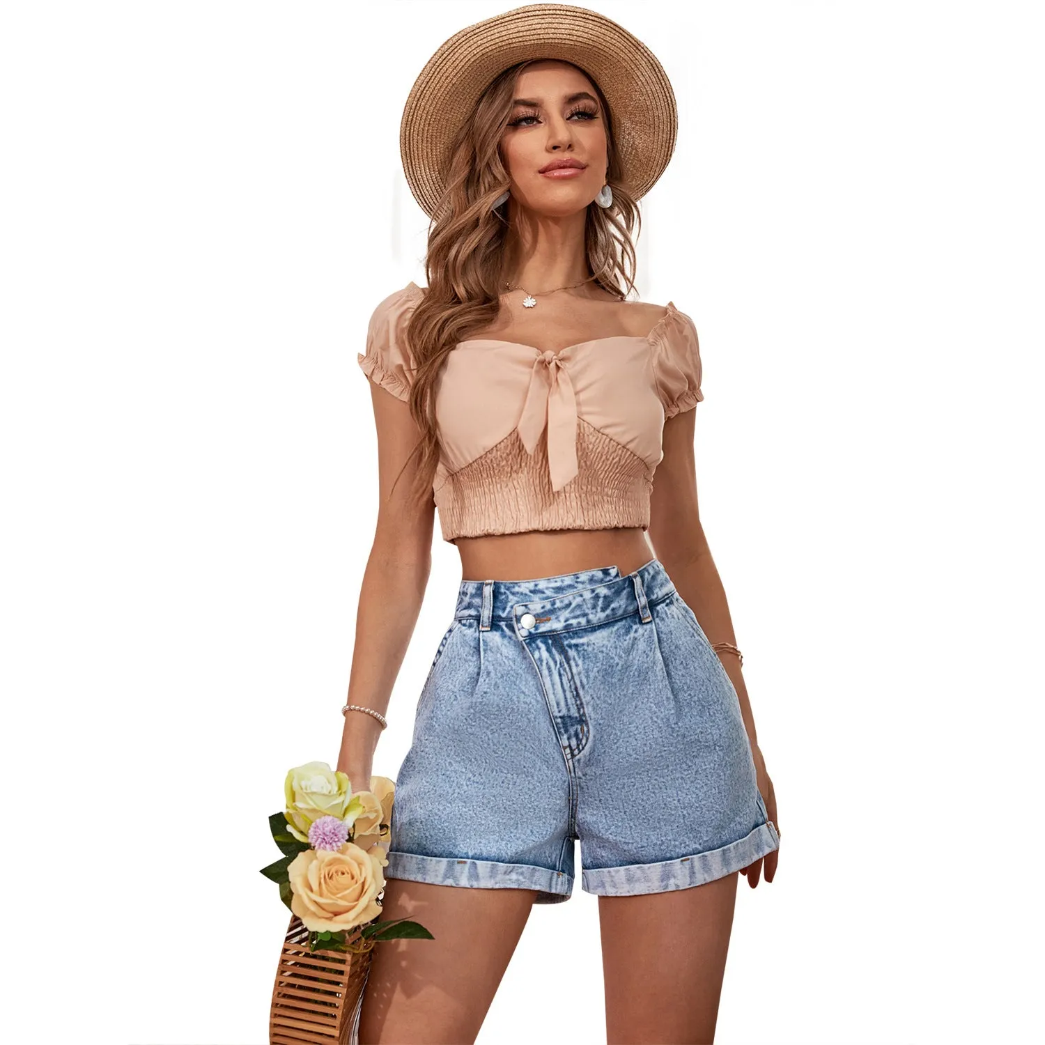 Casual Fashion Sexy Straight Denim Shorts
