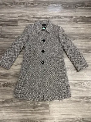 Coat Peacoat By Braetan In Black & Cream, Size: L