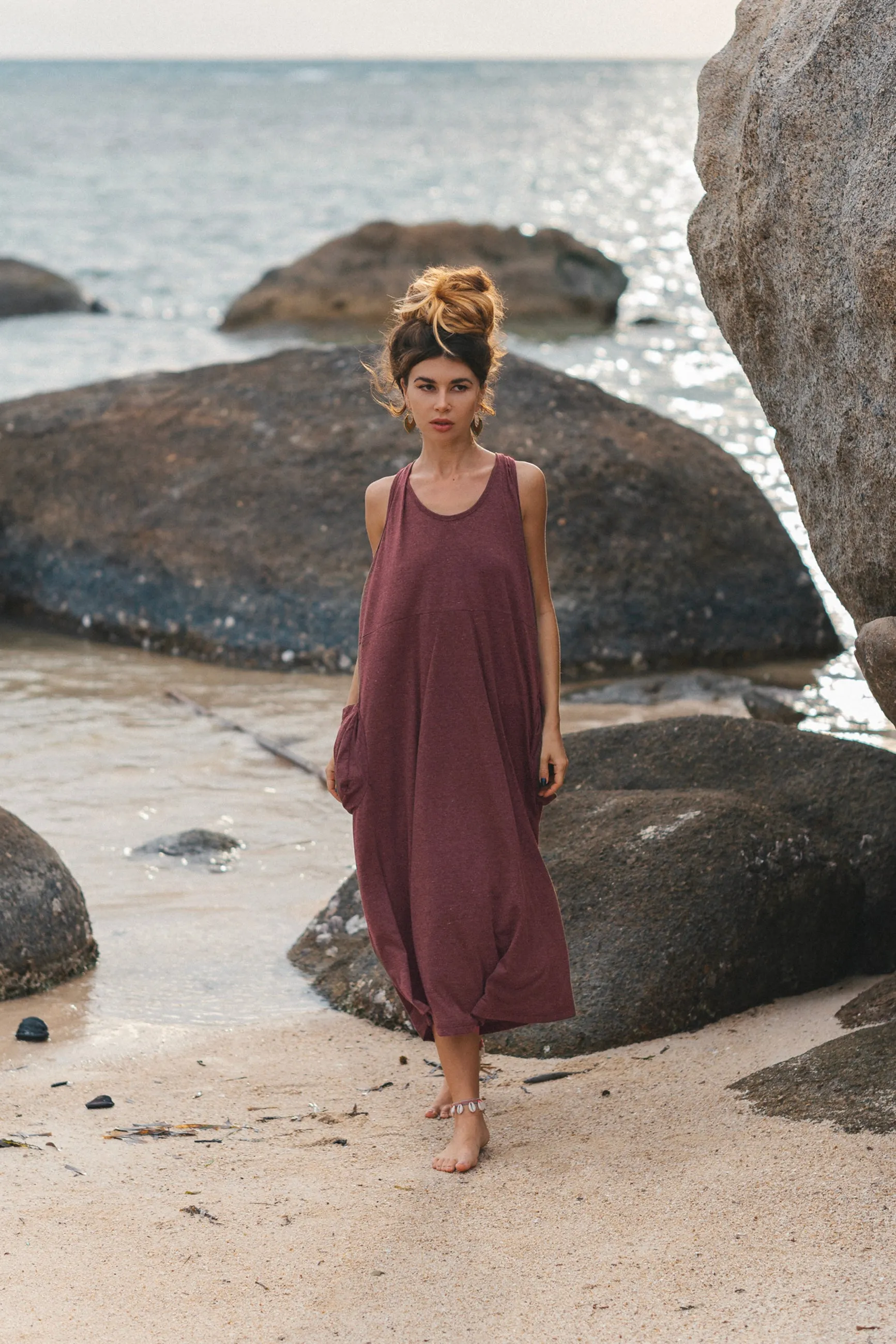 Cotton Dress Mahika Red