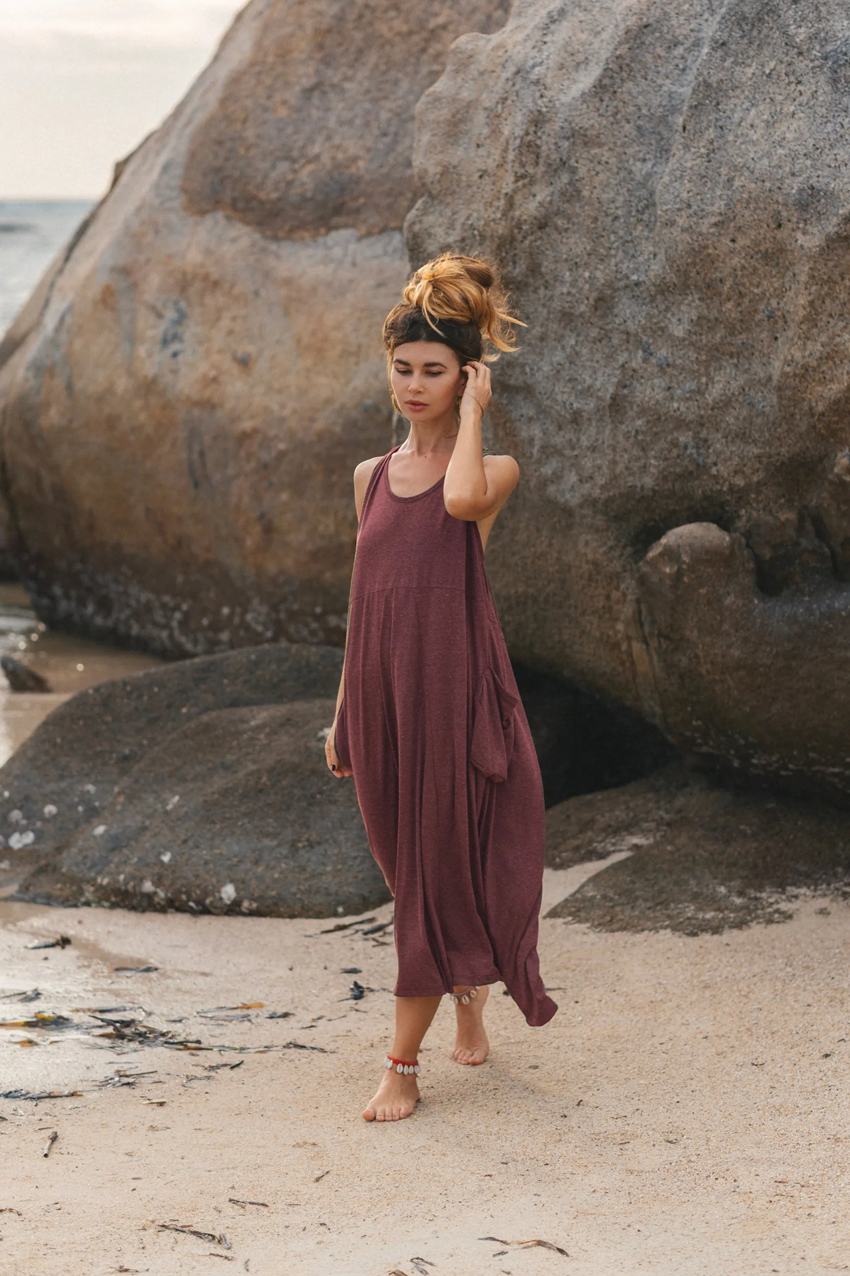 Cotton Dress Mahika Red