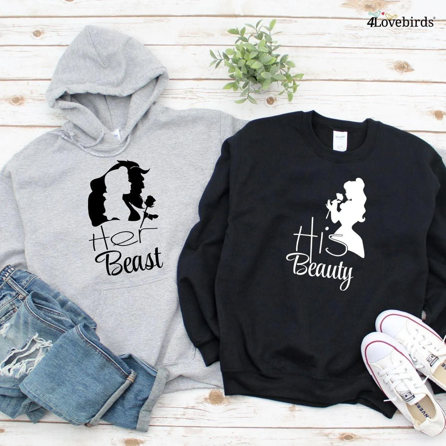 Couples' Delight: His Beauty & Her Beast Matching Outfits - Perfect Gift Idea!
