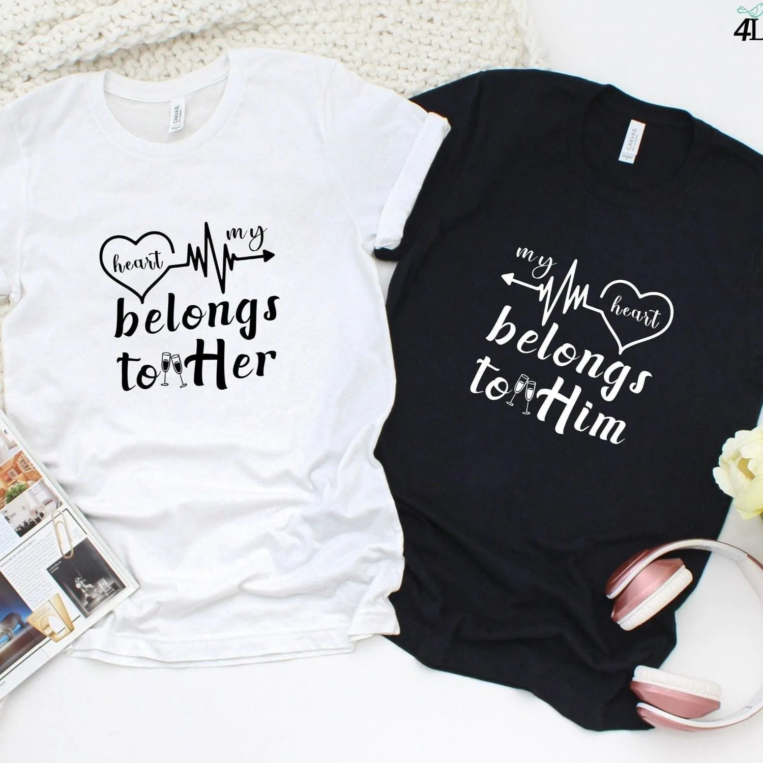 Couple's Heartfelt Declaration Matching Set - Ideal for Valentine's, Unisex Sizes