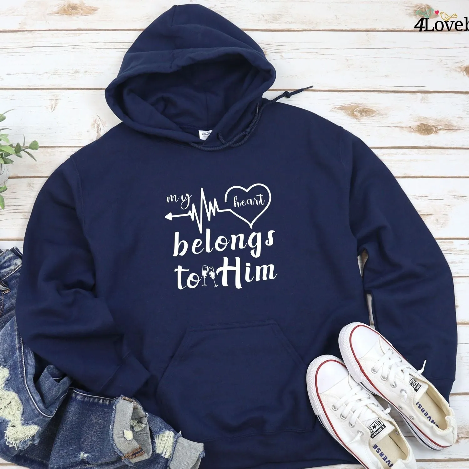 Couple's Heartfelt Declaration Matching Set - Ideal for Valentine's, Unisex Sizes