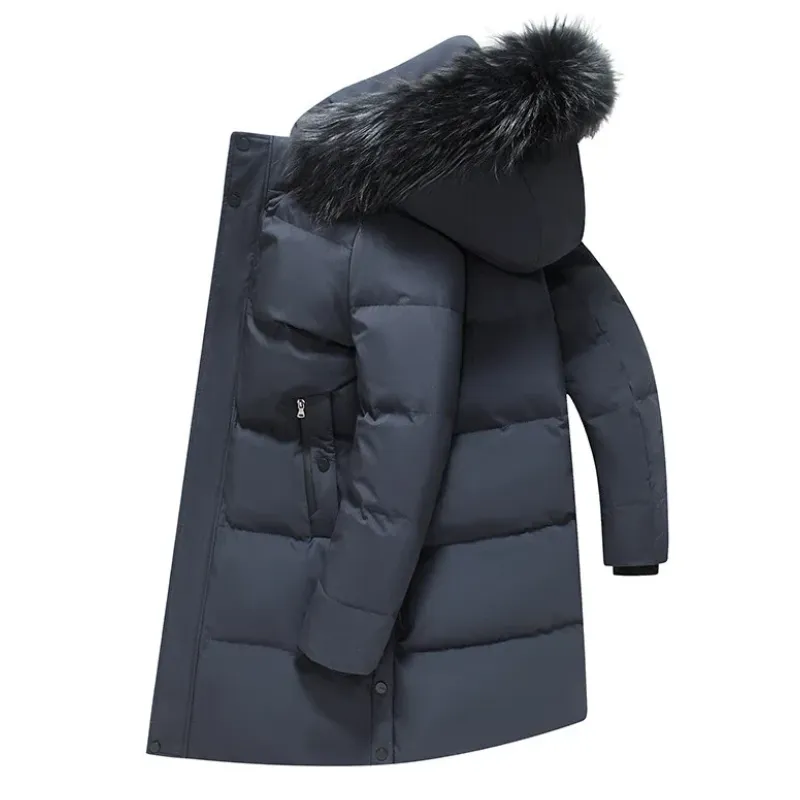 Darnick - Puffer Jacket Heren Lang met Bont Capuchon, Winddicht, Geïsoleerd & Warm