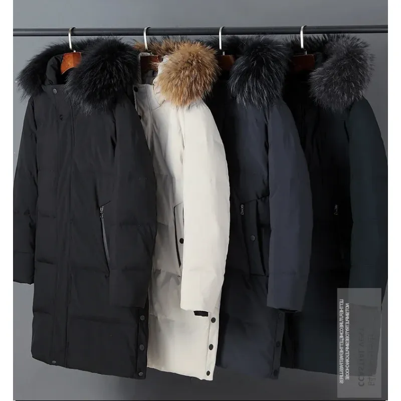Darnick - Puffer Jacket Heren Lang met Bont Capuchon, Winddicht, Geïsoleerd & Warm