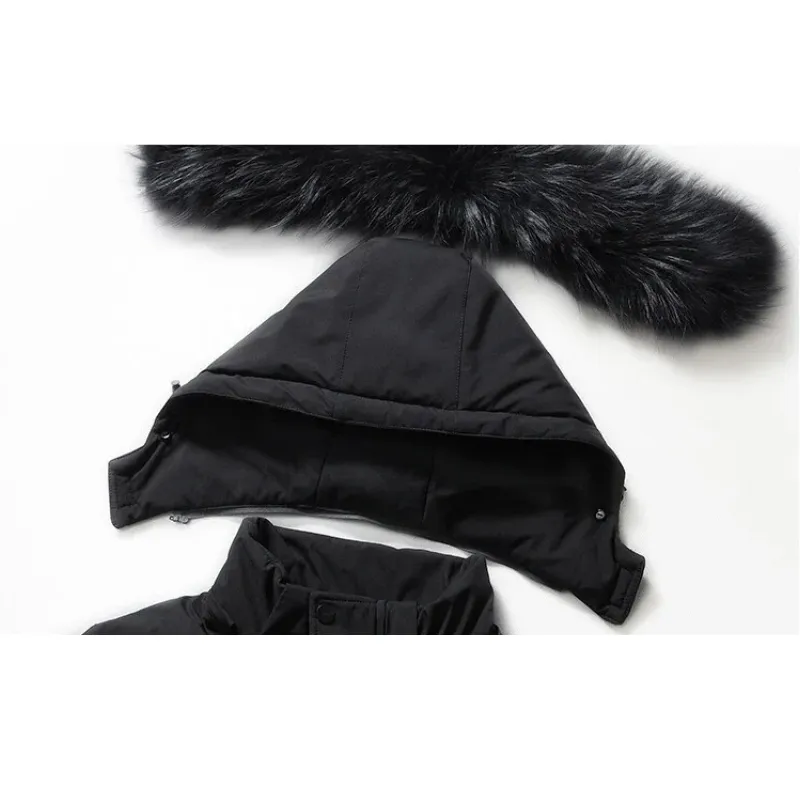 Darnick - Puffer Jacket Heren Lang met Bont Capuchon, Winddicht, Geïsoleerd & Warm