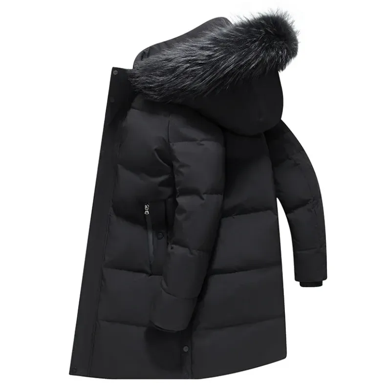 Darnick - Puffer Jacket Heren Lang met Bont Capuchon, Winddicht, Geïsoleerd & Warm
