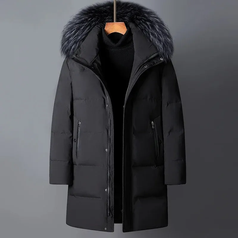 Darnick - Puffer Jacket Heren Lang met Bont Capuchon, Winddicht, Geïsoleerd & Warm