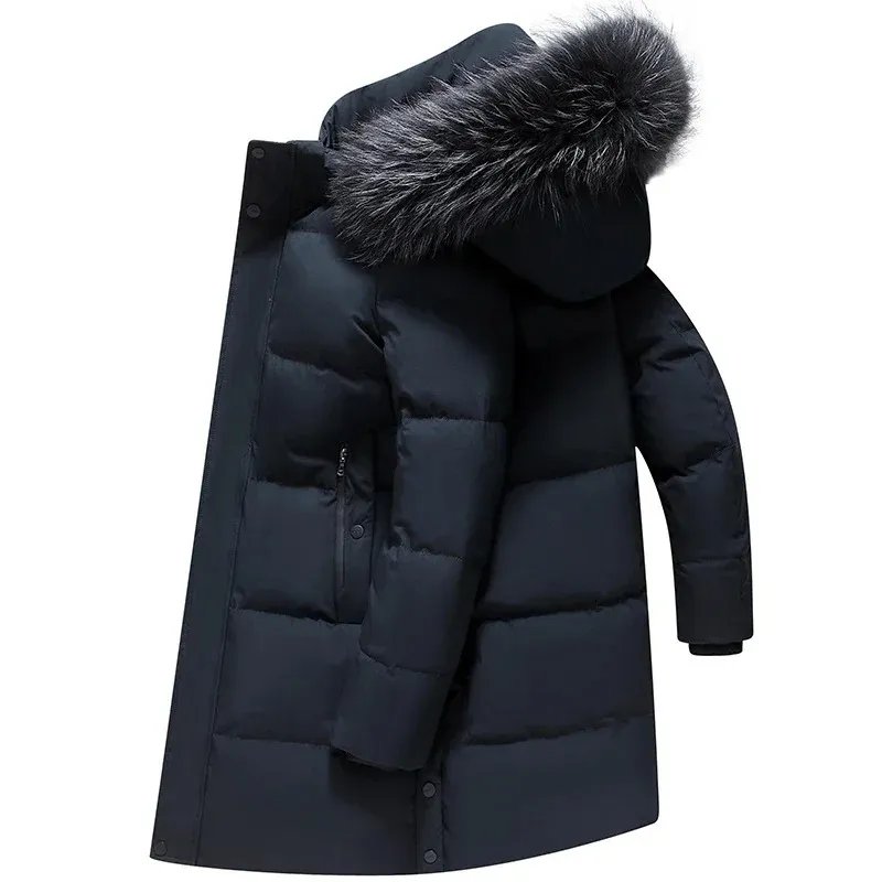 Darnick - Puffer Jacket Heren Lang met Bont Capuchon, Winddicht, Geïsoleerd & Warm