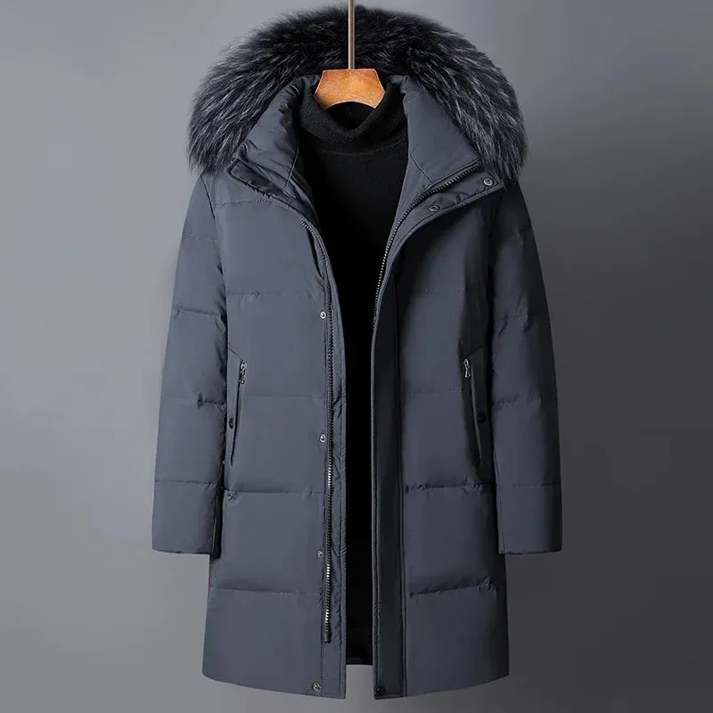 Darnick - Puffer Jacket Heren Lang met Bont Capuchon, Winddicht, Geïsoleerd & Warm