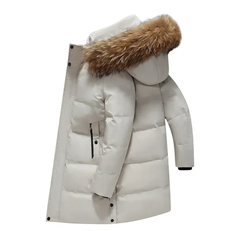 Darnick - Puffer Jacket Heren Lang met Bont Capuchon, Winddicht, Geïsoleerd & Warm