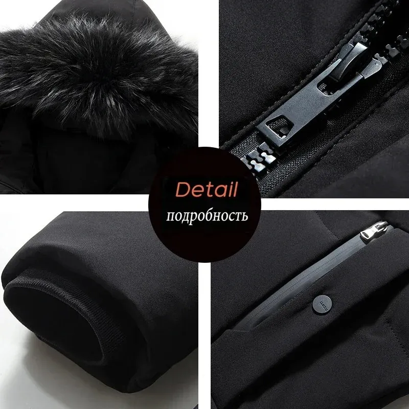 Darnick - Puffer Jacket Heren Lang met Bont Capuchon, Winddicht, Geïsoleerd & Warm