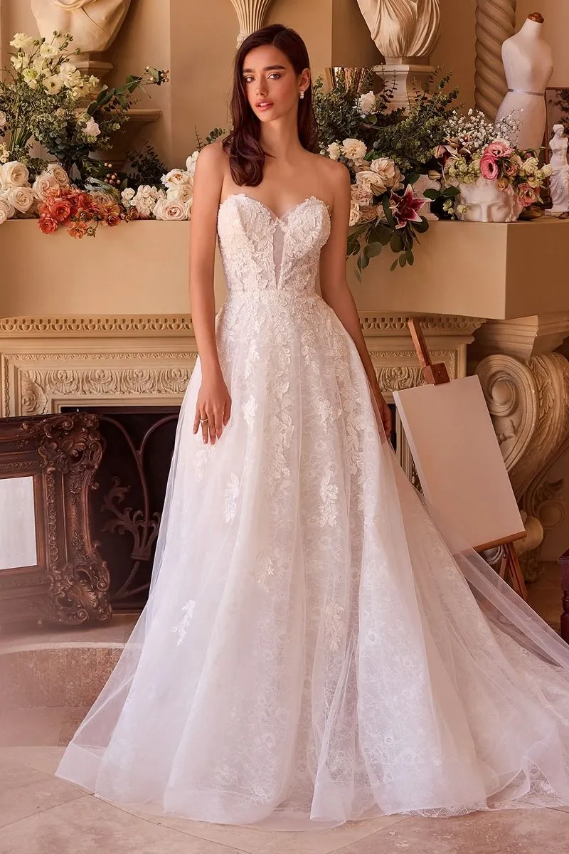 DEEP SWEETHEART STRAPLESS BRIDAL BALL GOWN CDWL052