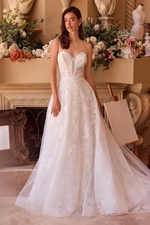 DEEP SWEETHEART STRAPLESS BRIDAL BALL GOWN CDWL052