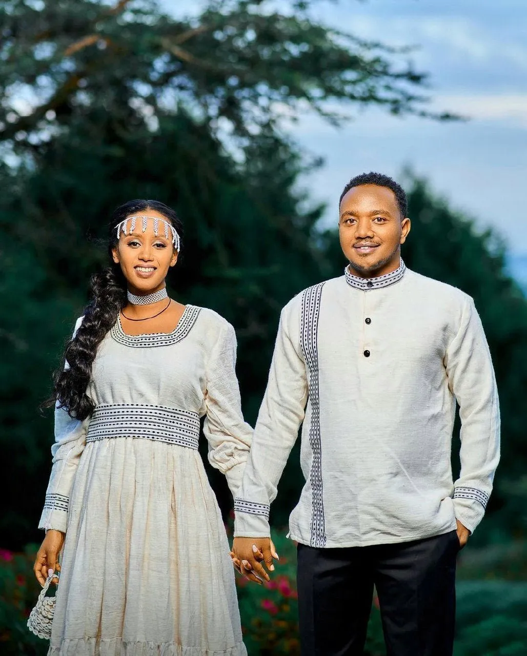 Elegant Oromo Outfit For Couples' Oromo Couples' Outfit With Accessories Habesha Cloth for Couples