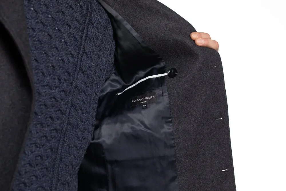 Harbour Wool Peacoat in Charcoal