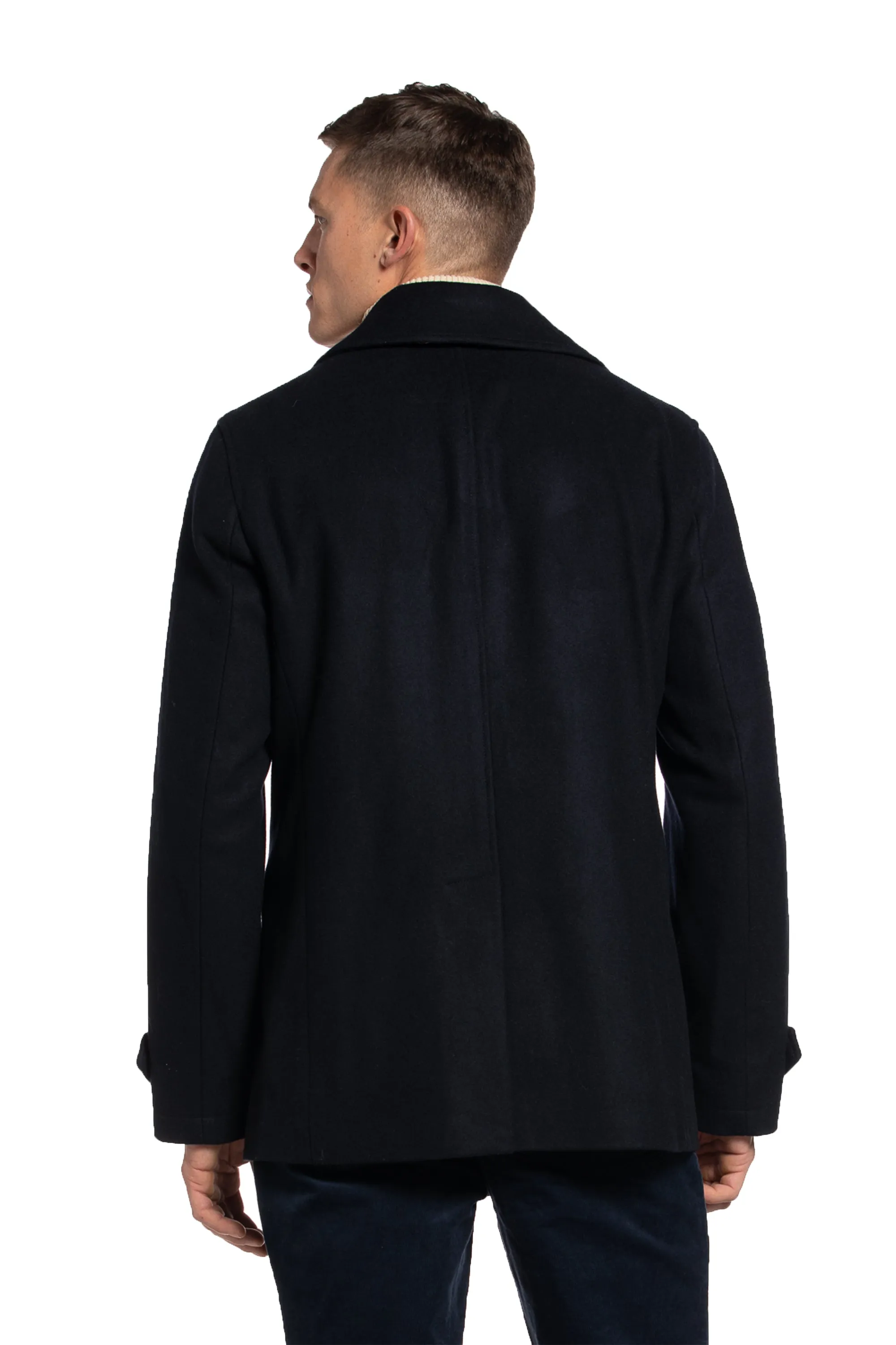Harbour Wool Peacoat in Midnight Navy
