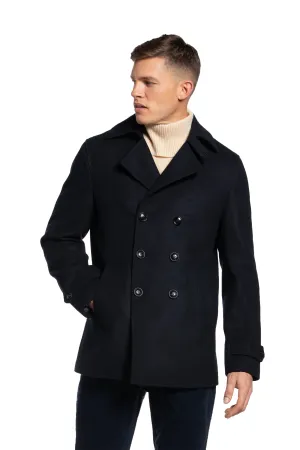 Harbour Wool Peacoat in Midnight Navy