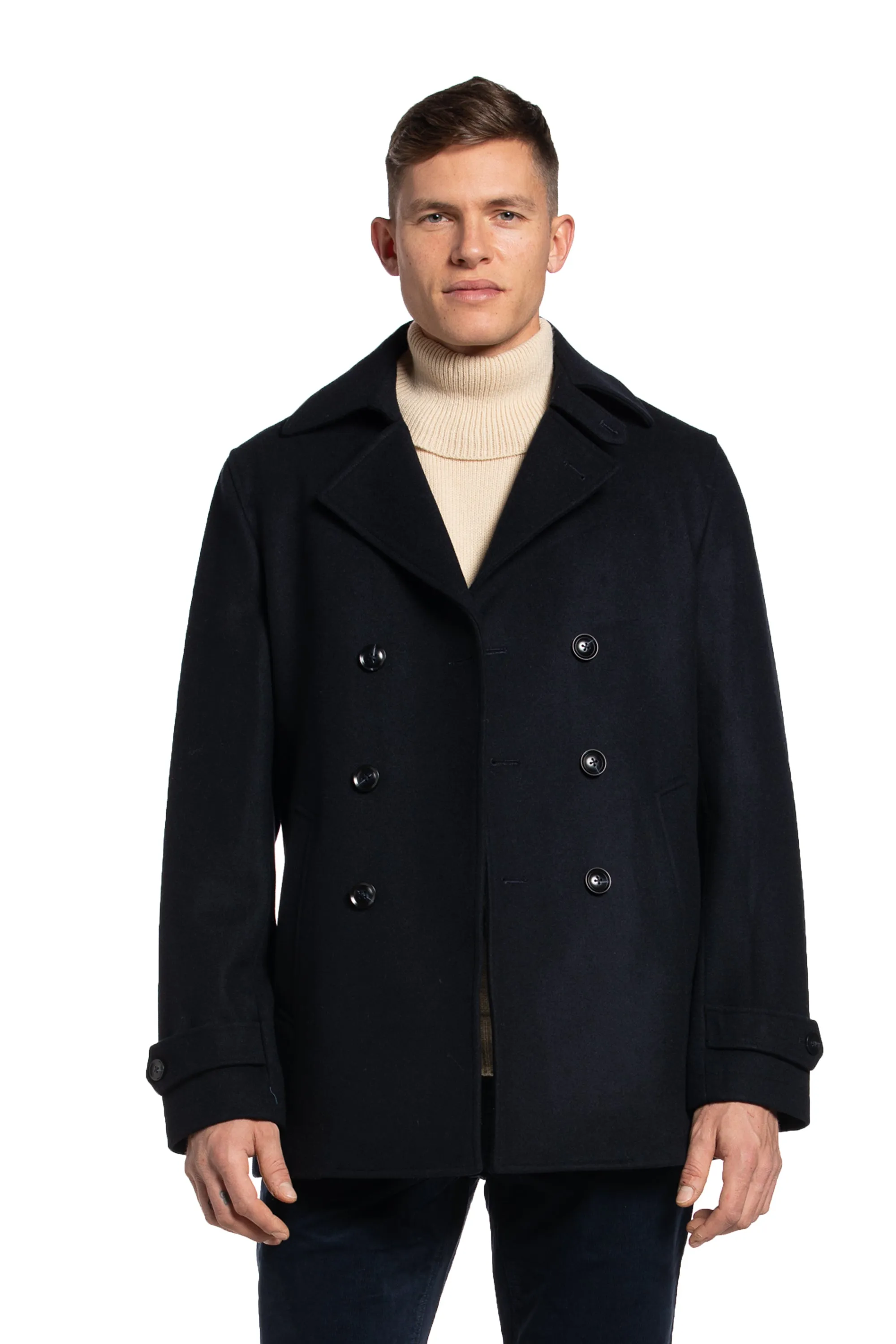 Harbour Wool Peacoat in Midnight Navy