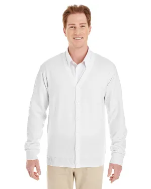 Harriton Men's Pilbloc™ V-Neck Button Cardigan Sweater M425