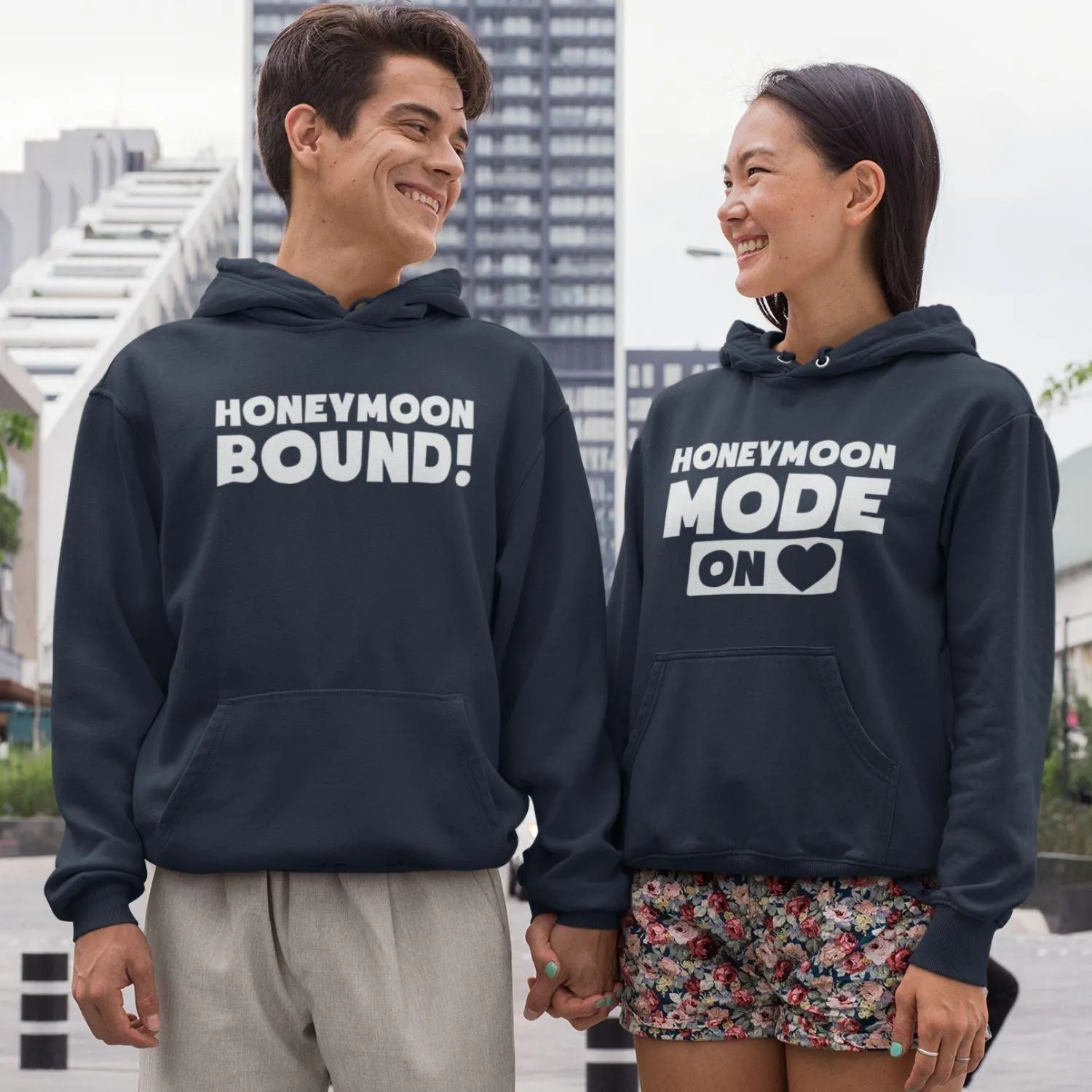 Honeymoon Bound & Honeymoon Mode On - Perfect Couple's Matching Outfits Set