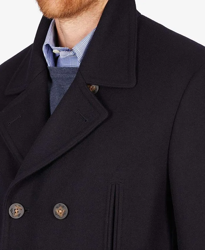 Lauren Ralph Lauren Mens Regular fit Overcoat Coat 40 S Blue Solid