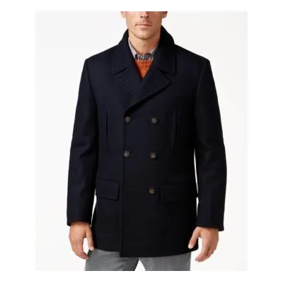 Lauren Ralph Lauren Mens Regular fit Overcoat Coat 40 S Blue Solid