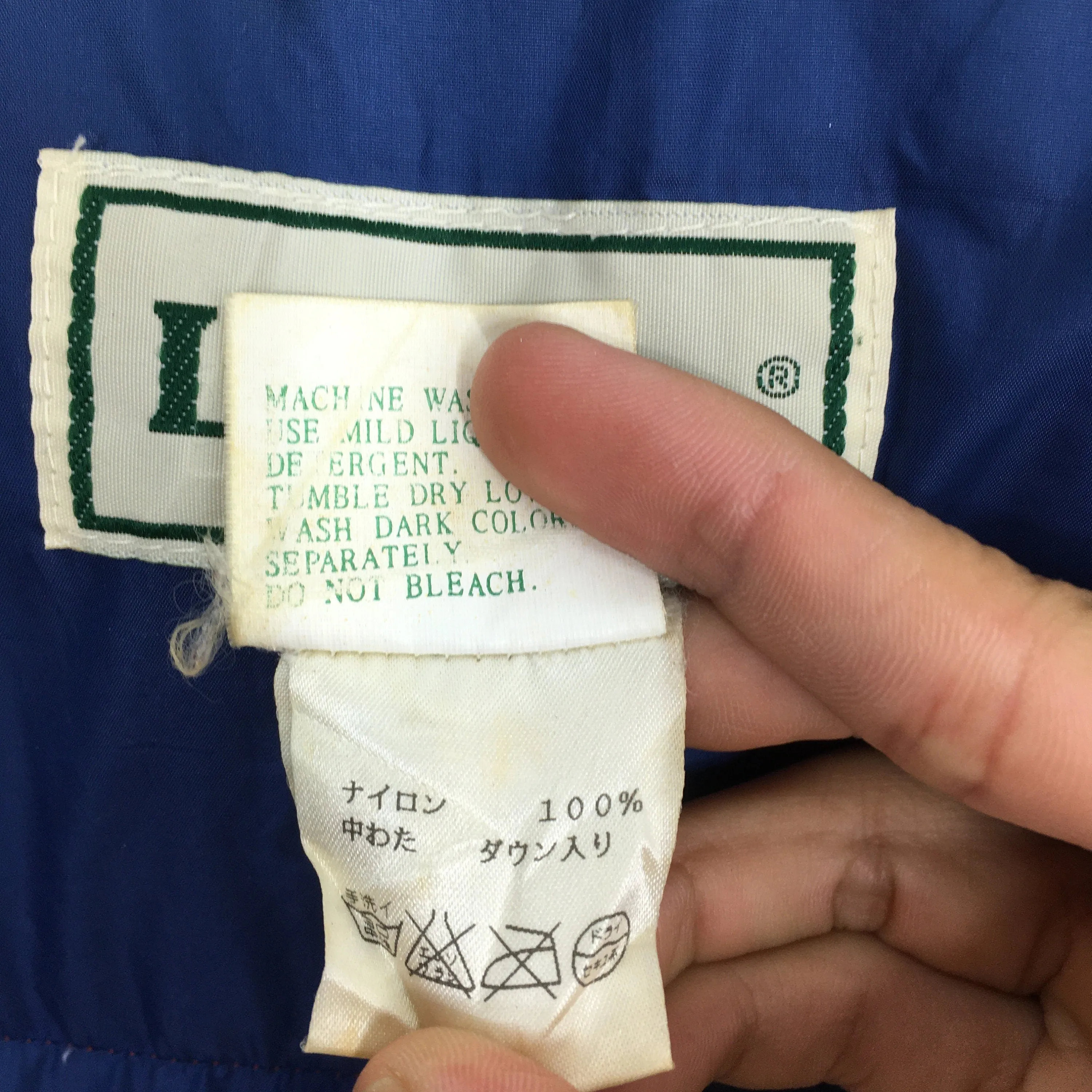 LL Bean Bomber Goose Down Jacket Small