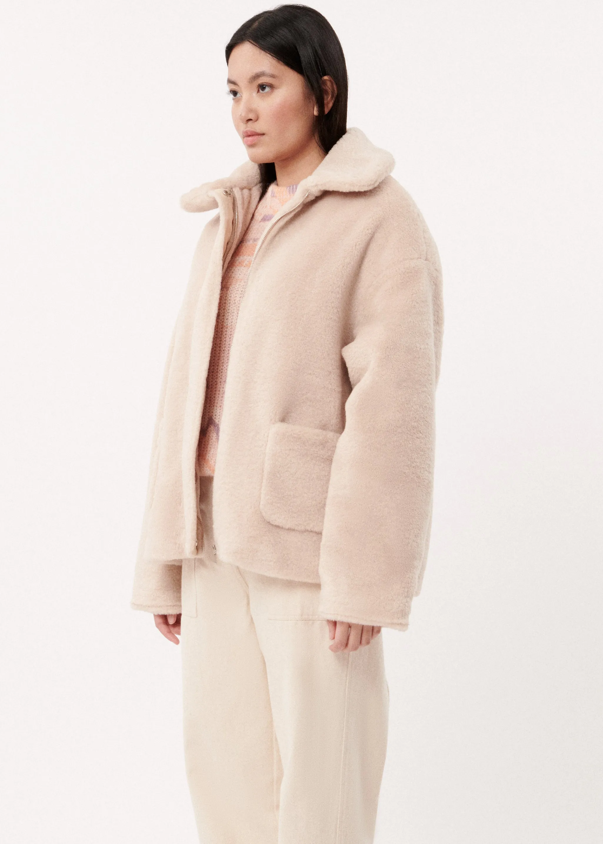 Lonnie Faux Fur Coat (Cream)