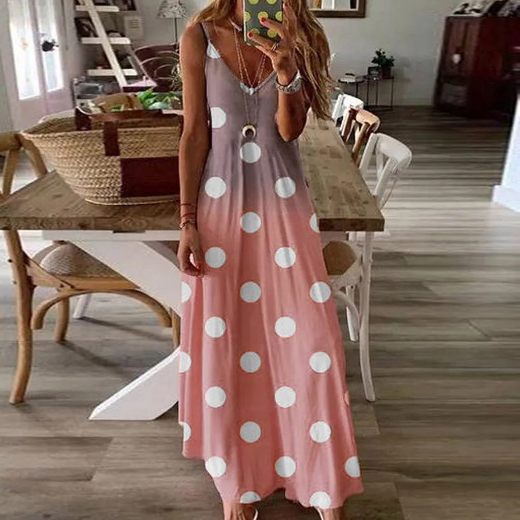 Luna Polka Maxi Dress