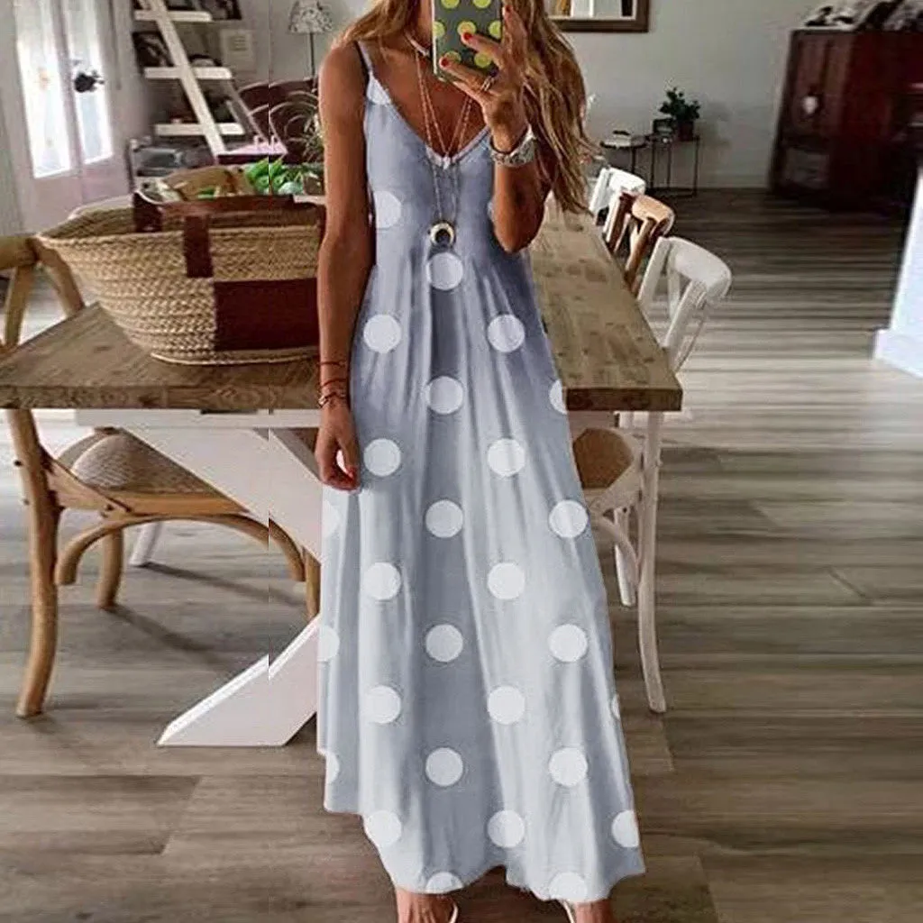 Luna Polka Maxi Dress