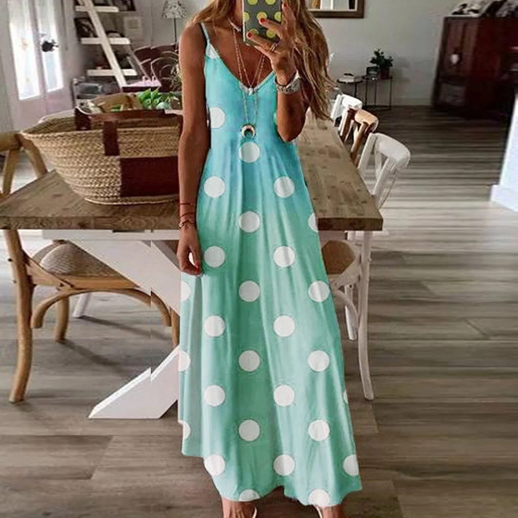 Luna Polka Maxi Dress