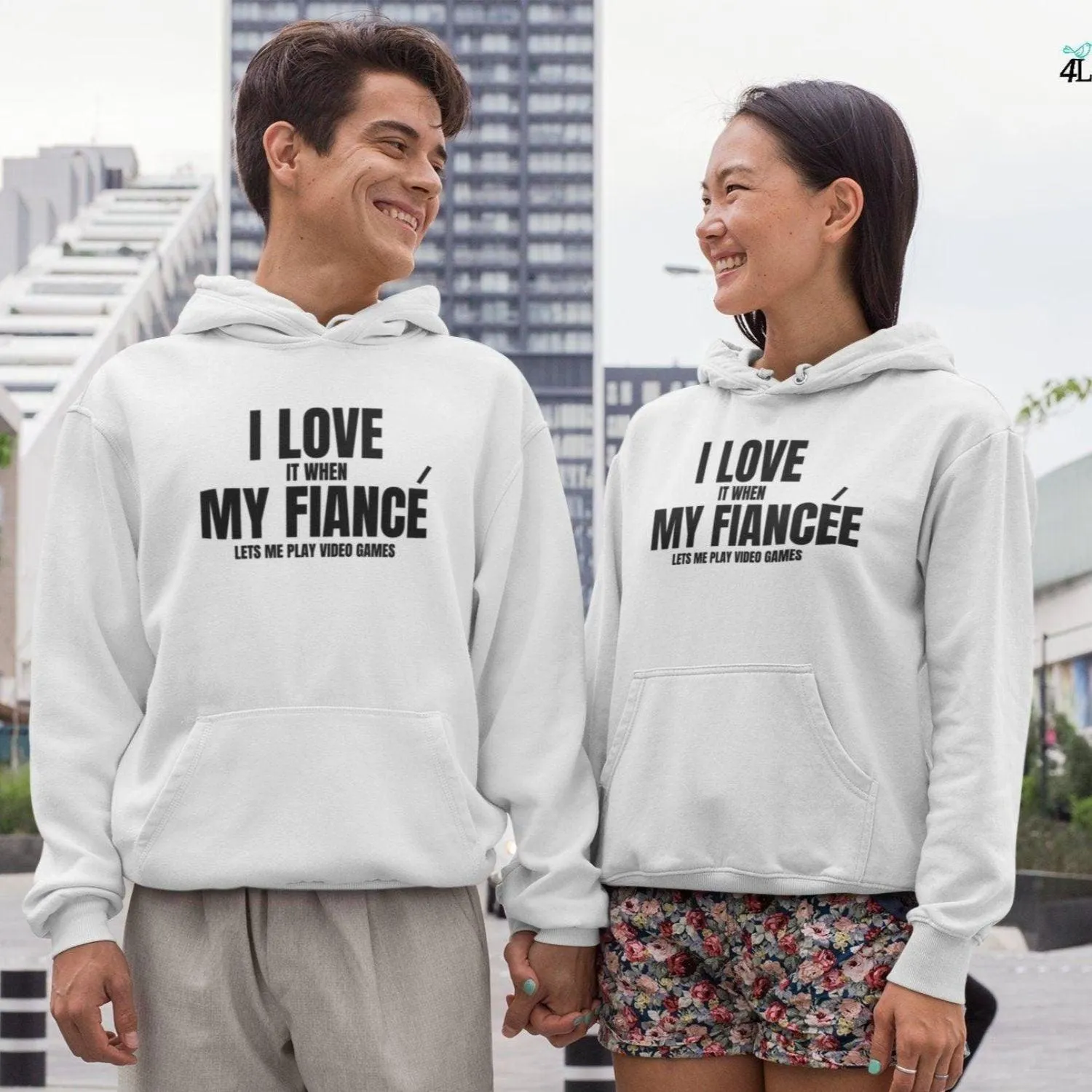 Matching Set: I Love Gaming w/ Fiancé - Perfect Valentine Gift for Couples!