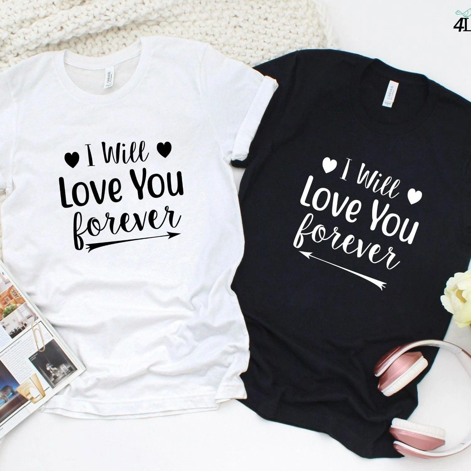 Matching Set: 'I'll Love You Forever' Gift for Couple, Boyfriend/Girlfriend Outfit