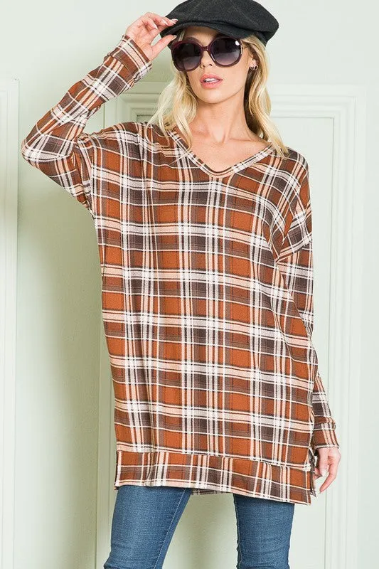 Orange Farm Clothing Art Deco V-Neck Top