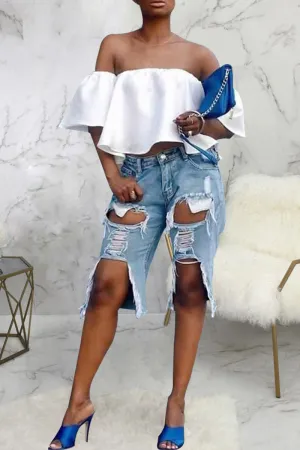 PM0346 Bermuda Denim Shorts