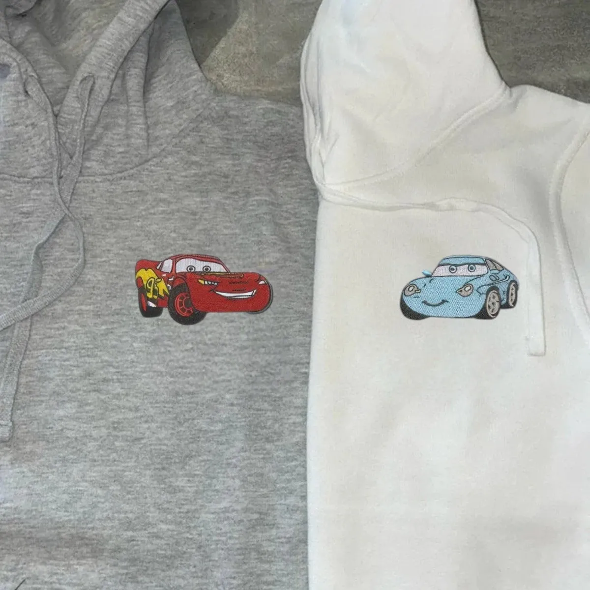 "Cars Sally Cartoon Couple" Custom Hoodies - Personalized Anniversary Gifts For Couples