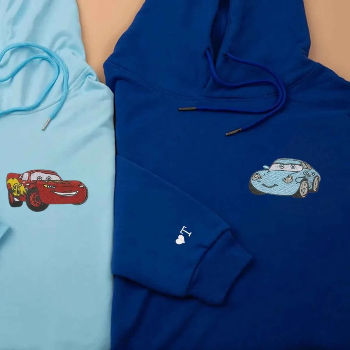 "Cars Sally Cartoon Couple" Custom Hoodies - Personalized Anniversary Gifts For Couples