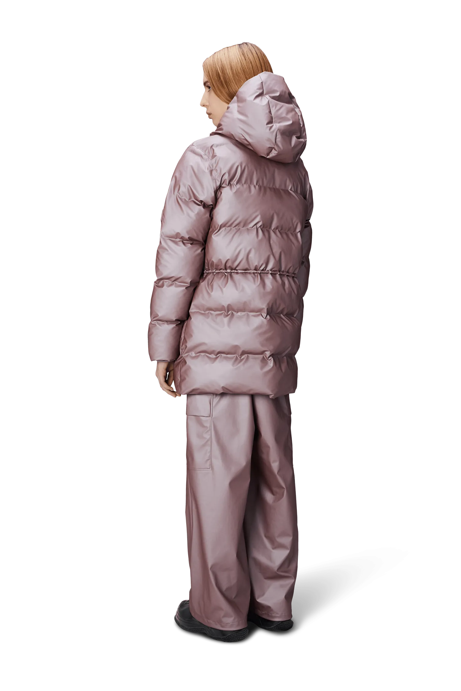 Rains vanntett puffer alta long puffer string w jacket